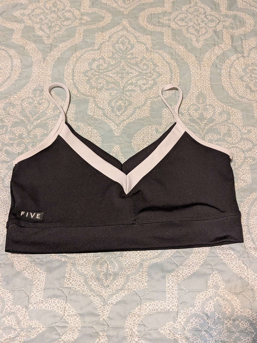 Five Black & White V-Neck